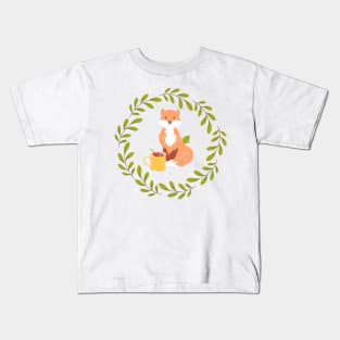 Squirrel Autumn Art Kids T-Shirt